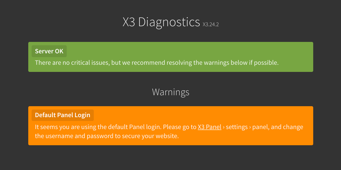 X3 Diagnostics